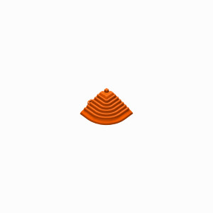 Abschlusskante für 18mm Klickfliesen Eckteil orange